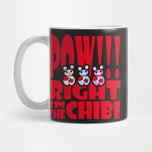 POW!!! Right in the Three Chibis Mug